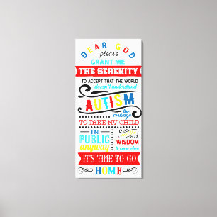 Autism  Awareness Premium Wrapped Canvas (Gloss) Print