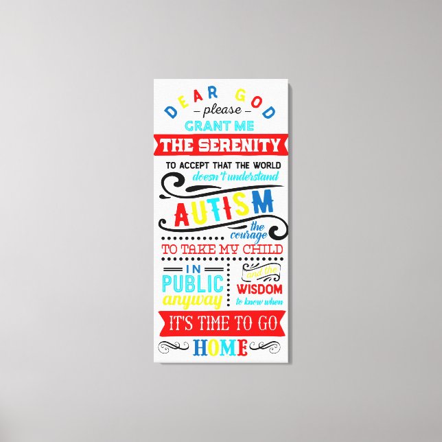 Autism  Awareness Premium Wrapped Canvas (Gloss) Print (Front)