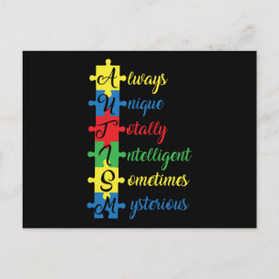 Autism Awareness Print Postcard