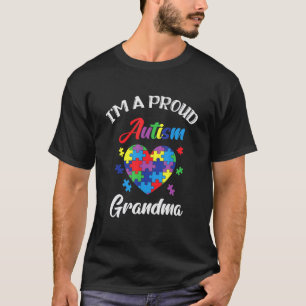 Autism Awareness Proud Autism Grandma Support Auti T-Shirt