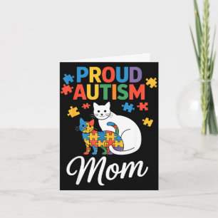 Autism awareness proud autism mom  card
