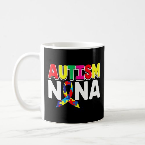 Autism Awareness Proud Autism Nana Ribbon Puzzle S Coffee Mug