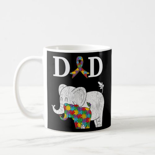 Autism Awareness Proud Dad Autistic Son Daughter E Coffee Mug