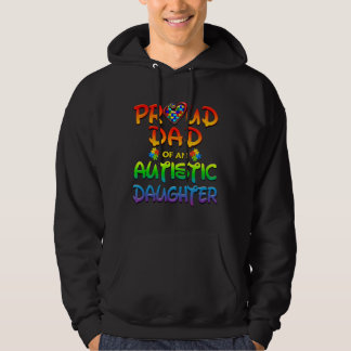 Autism Awareness Proud Dad Of Autistic Daughter Hoodie