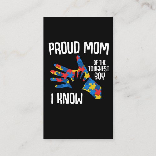 Autism Awareness Proud Mom Autistic Kid Business Card