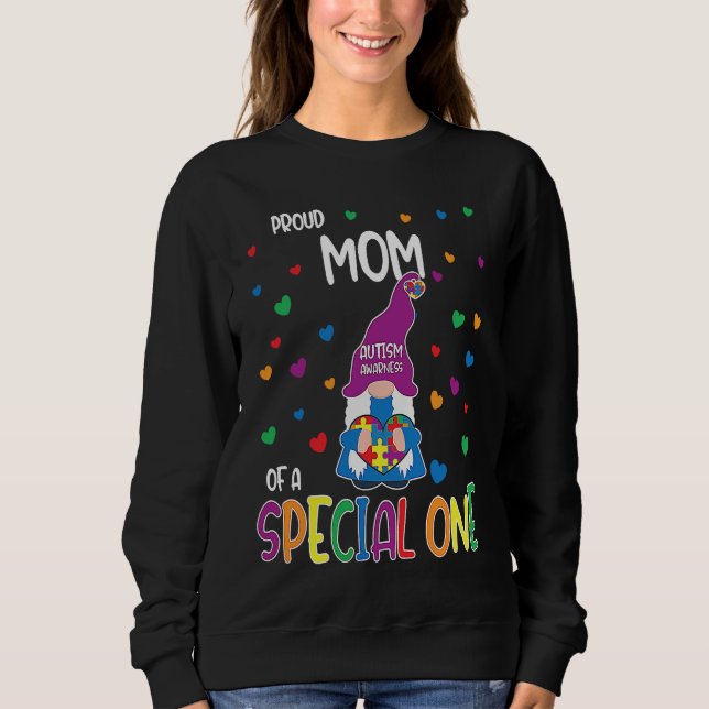 Autism Awareness Proud Mom Family Matching Sweatshirt (Front)