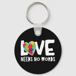 Autism awareness puzzle and heart for men, women, keychain