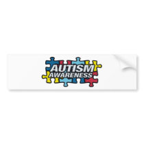 Autism Awareness Puzzle Bumper Sticker