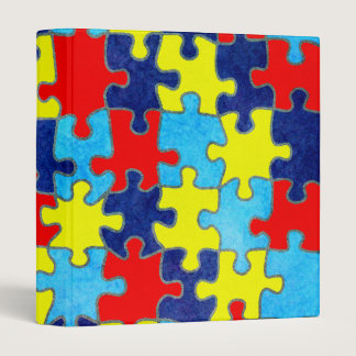 Autism Awareness-Puzzle by Shirley Taylor 3 Ring Binder