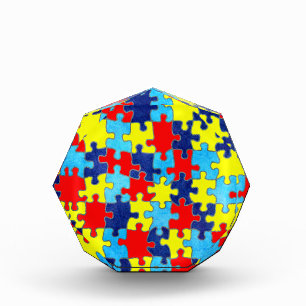 Autism Awareness-Puzzle by Shirley Taylor Acrylic Award