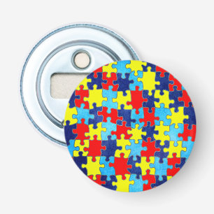 Autism Awareness-Puzzle by Shirley Taylor Bottle Opener