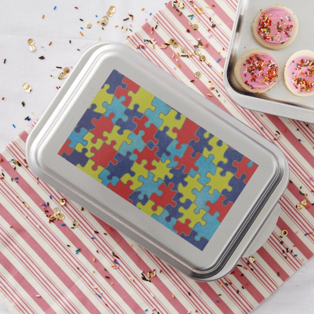 Autism Awareness-Puzzle by Shirley Taylor Cake Pan (In Situ)