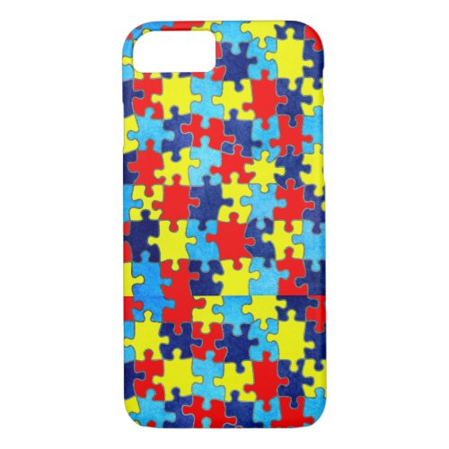 Autism Awareness_Puzzle by Shirley Taylor iPhone 87 Case