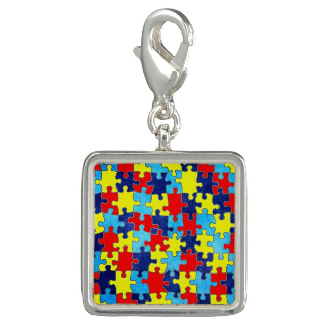 Autism Awareness-Puzzle by Shirley Taylor Charm (Front)