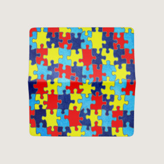 Autism Awareness-Puzzle by Shirley Taylor Checkbook Cover