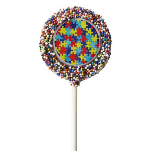 Autism Awareness_Puzzle by Shirley Taylor Chocolate Covered Oreo Pop