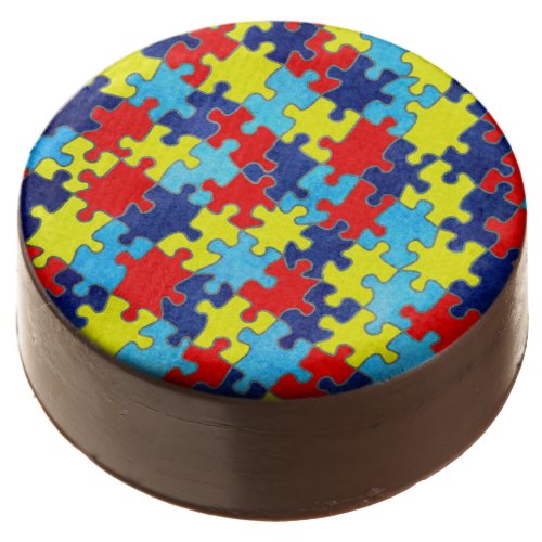 Autism Awareness_Puzzle by Shirley Taylor Chocolate Dipped Oreo