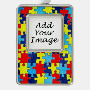 Autism Awareness-Puzzle by Shirley Taylor Christmas Ornament