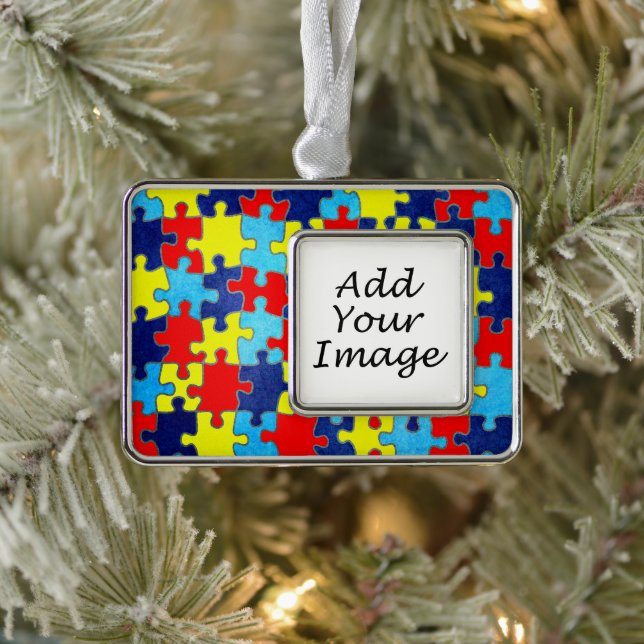 Autism Awareness-Puzzle by Shirley Taylor Christmas Ornament (Tree)