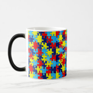 Autism Awareness-Puzzle by Shirley Taylor Color Morph Mug