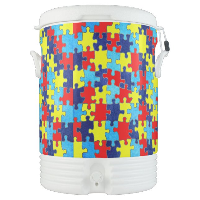 Autism Awareness-Puzzle by Shirley Taylor Cooler (Front)