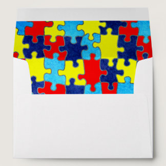 Autism Awareness-Puzzle by Shirley Taylor Envelope