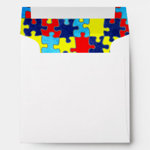 Autism Awareness-Puzzle by Shirley Taylor Envelope