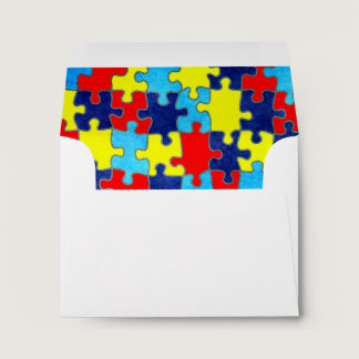 Autism Awareness-Puzzle by Shirley Taylor Envelope