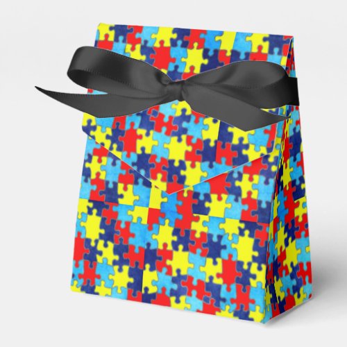 Autism Awareness_Puzzle by Shirley Taylor Favor Boxes