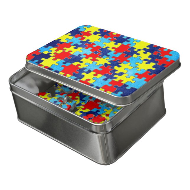 Autism Awareness-Puzzle by Shirley Taylor Jigsaw Puzzle (Lid Open)
