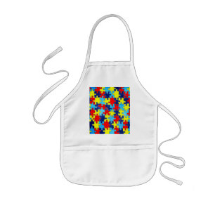 Autism Awareness-Puzzle by Shirley Taylor Kids' Apron