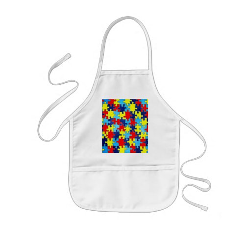 Autism Awareness_Puzzle by Shirley Taylor Kids Apron