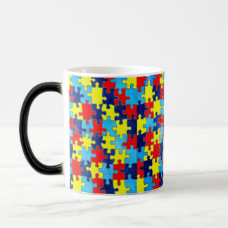 Autism Awareness-Puzzle by Shirley Taylor Magic Mug