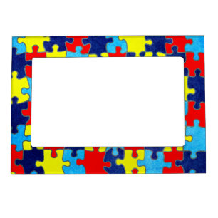 Autism Awareness-Puzzle by Shirley Taylor Magnetic Photo Frame