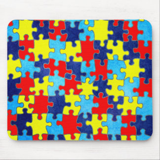 Autism Awareness-Puzzle by Shirley Taylor Mouse Pad