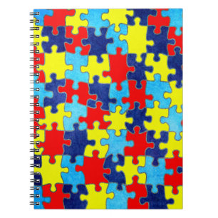Autism Awareness-Puzzle by Shirley Taylor Notebook