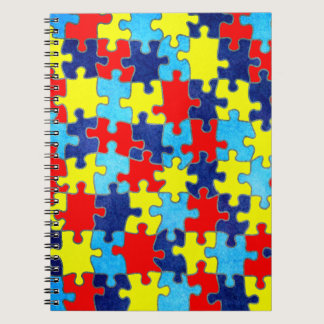 Autism Awareness-Puzzle by Shirley Taylor Notebook