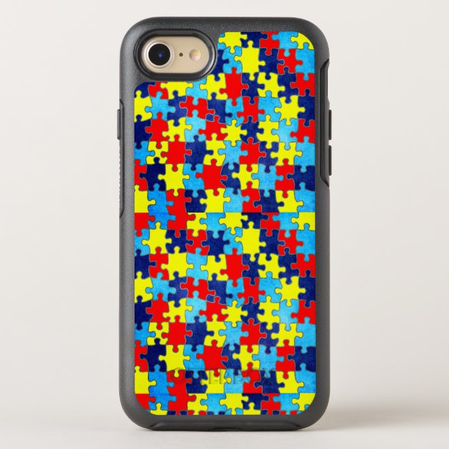 Autism Awareness-Puzzle by Shirley Taylor Otterbox iPhone Case (Back)