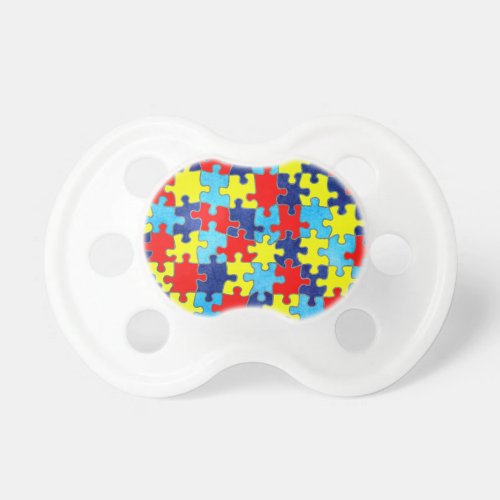 Autism Awareness_Puzzle by Shirley Taylor Pacifier