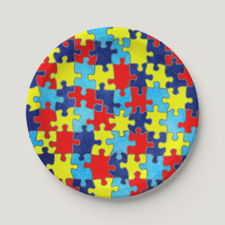 Autism Awareness-Puzzle by Shirley Taylor Paper Plates