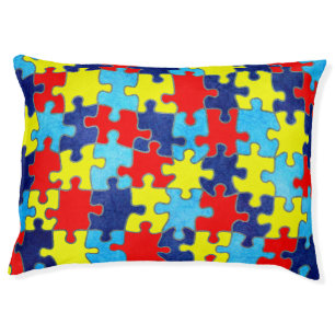 Autism Awareness-Puzzle by Shirley Taylor Pet Bed