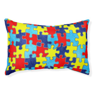 Autism Awareness-Puzzle by Shirley Taylor Pet Bed