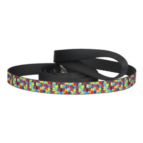 Autism Awareness_Puzzle by Shirley Taylor Pet Leash