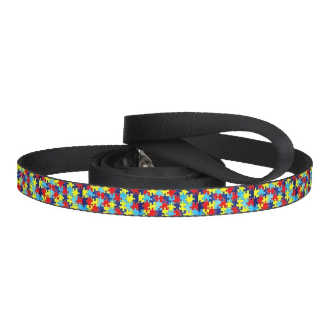 Autism Awareness-Puzzle by Shirley Taylor Pet Leash (Handle)