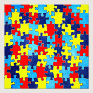 Autism Awareness-Puzzle by Shirley Taylor Photo Print
