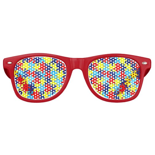 Autism AwarenessPuzzle by Shirley Taylor Retro Sunglasses