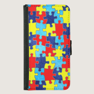 Autism Awareness-Puzzle by Shirley Taylor Wallet Phone Case For Samsung Galaxy S5