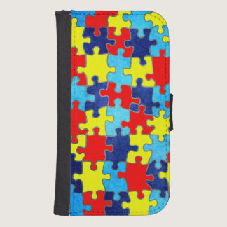 Autism Awareness-Puzzle by Shirley Taylor Wallet Phone Case For Samsung Galaxy S4