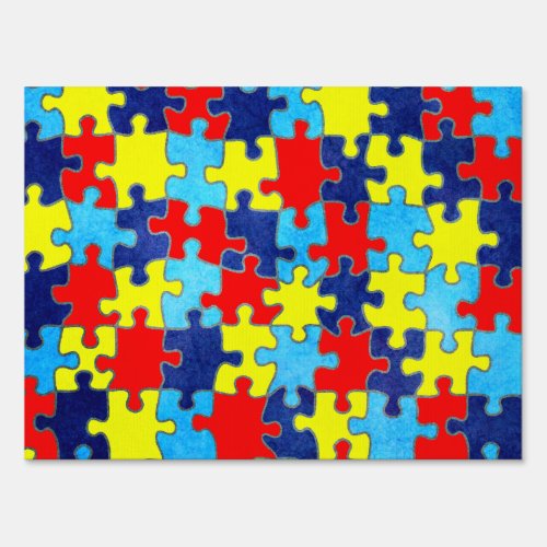 Autism Awareness_Puzzle by Shirley Taylor Sign