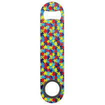 Autism Awareness-Puzzle by Shirley Taylor Speed Bottle Opener